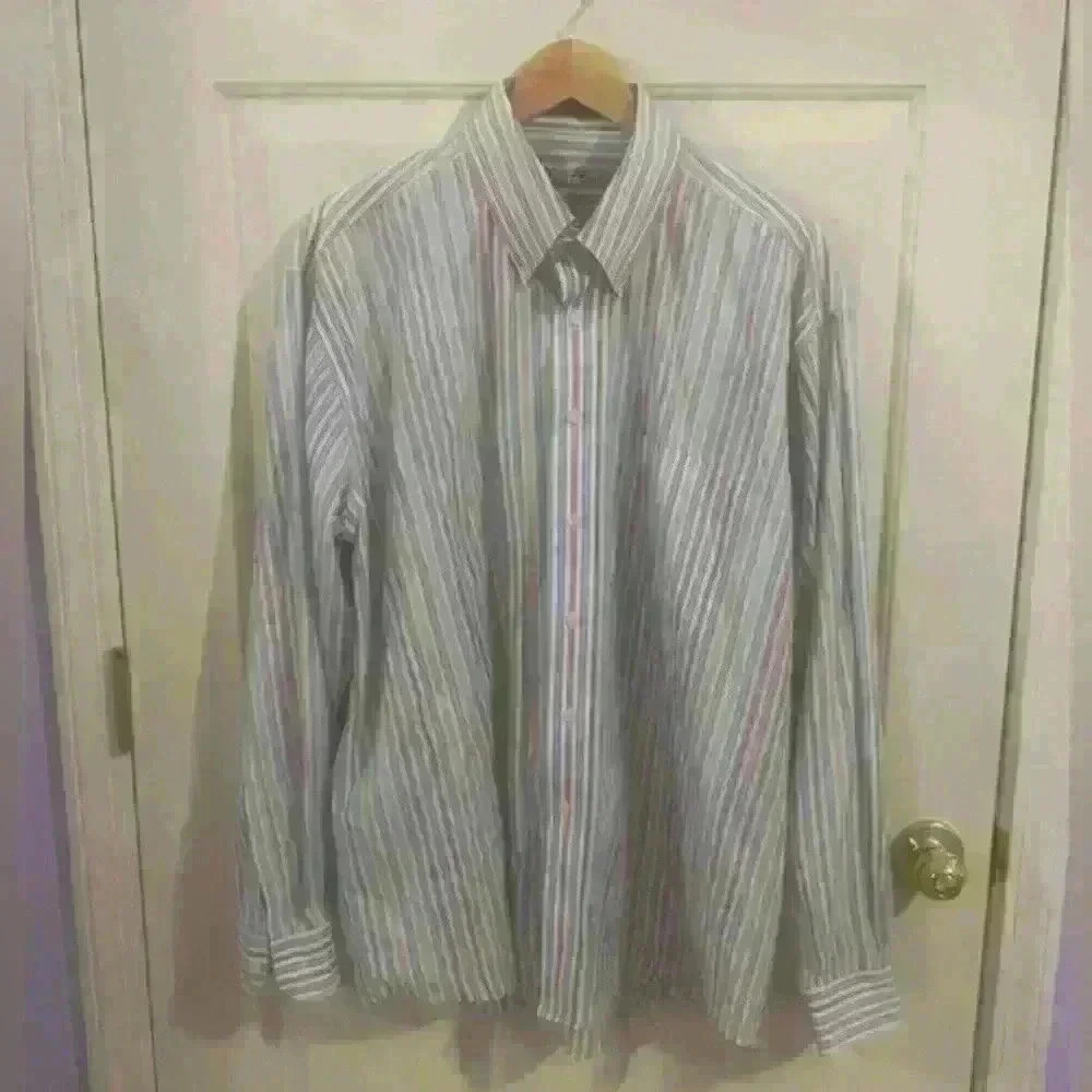 Alan Flusser Men’s XL Multicolor Striped Long Sleeve - Picture 2 of 8